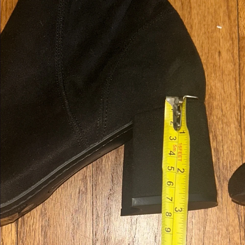 NWT Liz Claiborne Suede Black Over-the-Knee Thigh High Memory Foam Women's Boots